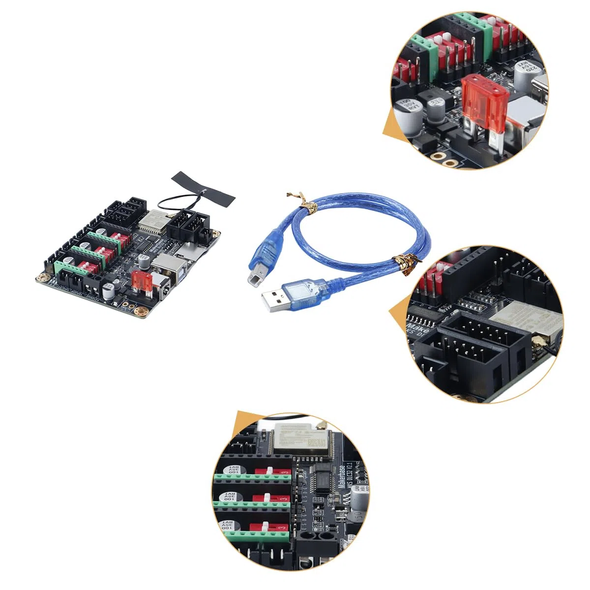 Ausi Board Engraver Control Board MKS DLC32 V2.1 Offline Control Dual 32-Bit WiFi Graviermaschine Motherboard Fast Carving Website