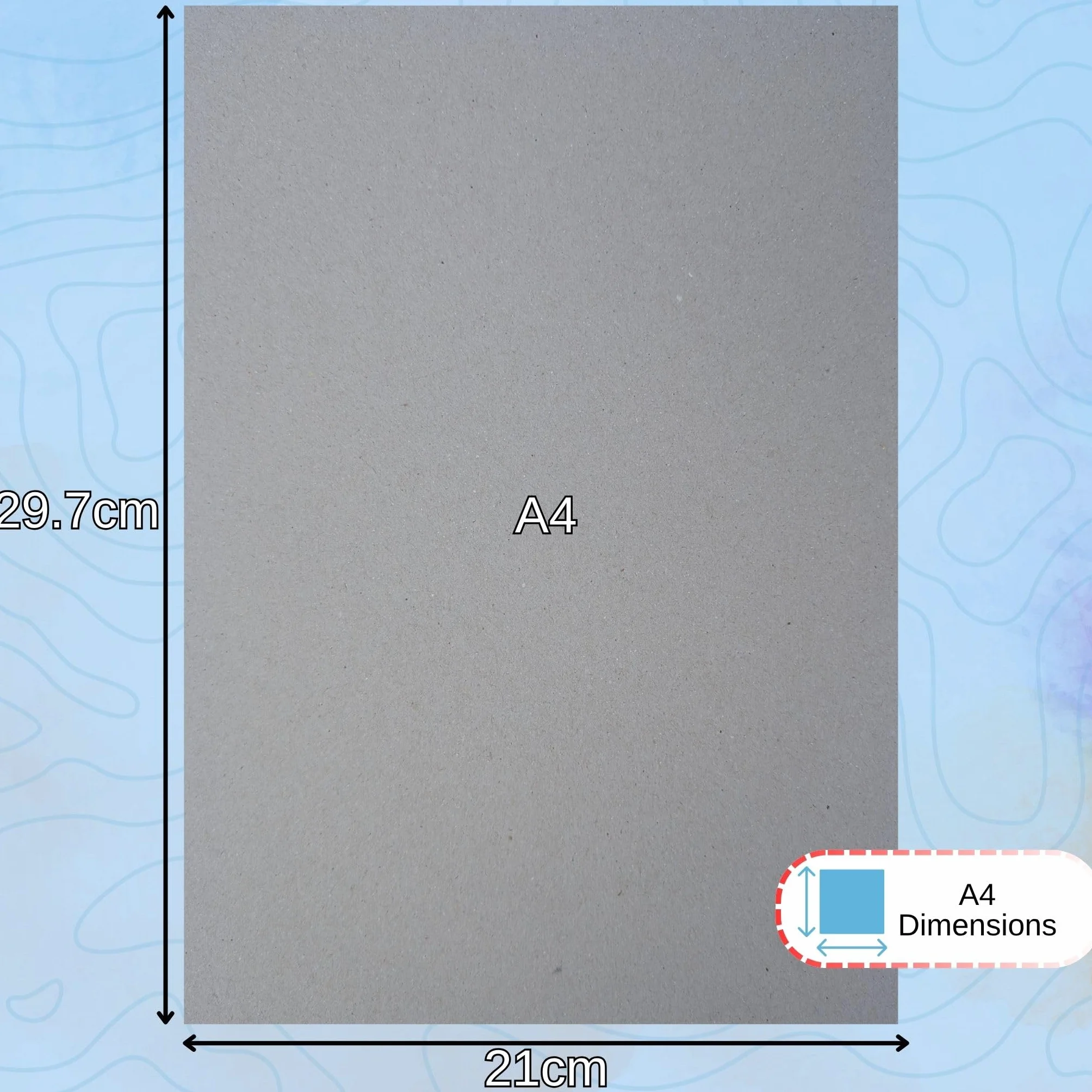 BCreativetolearn Greyboard 25 Blatt Trägerplatte montieren Modell Macht Präsentation Board Recycelt Extra Dicke 1500 Mikron Recycelte KarteA4