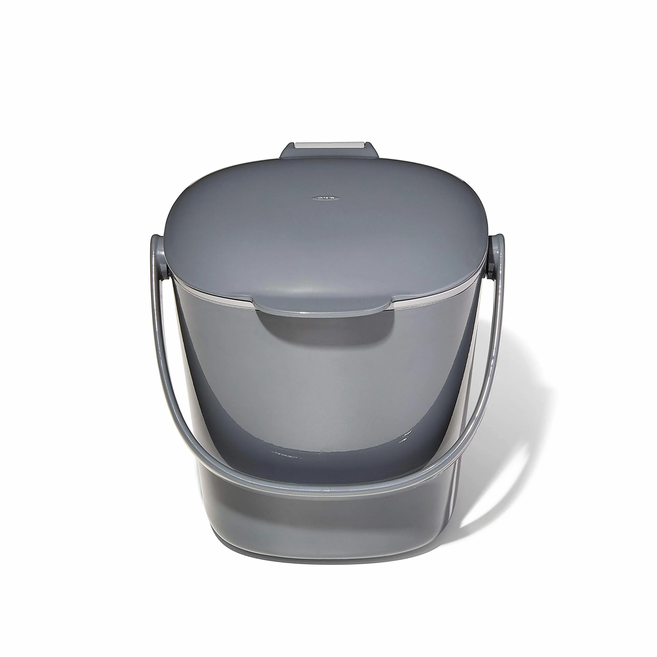 OXO Good Grips Komposteimer grau – geruchsdichter Abfalleimer für die Küche – 2,8 l