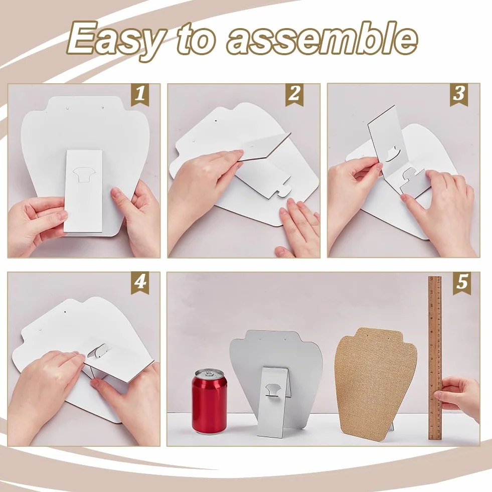 FINGERINSPIRE 6 Schmuckständer Aus Samt 20cm Hoch Hellbraun Für Ohrringe Anhänger Ketten Schaufensterpuppe Modell Halsketten Displayhalter Schmuckanhänger Aufbewahrungsregal Für Shows