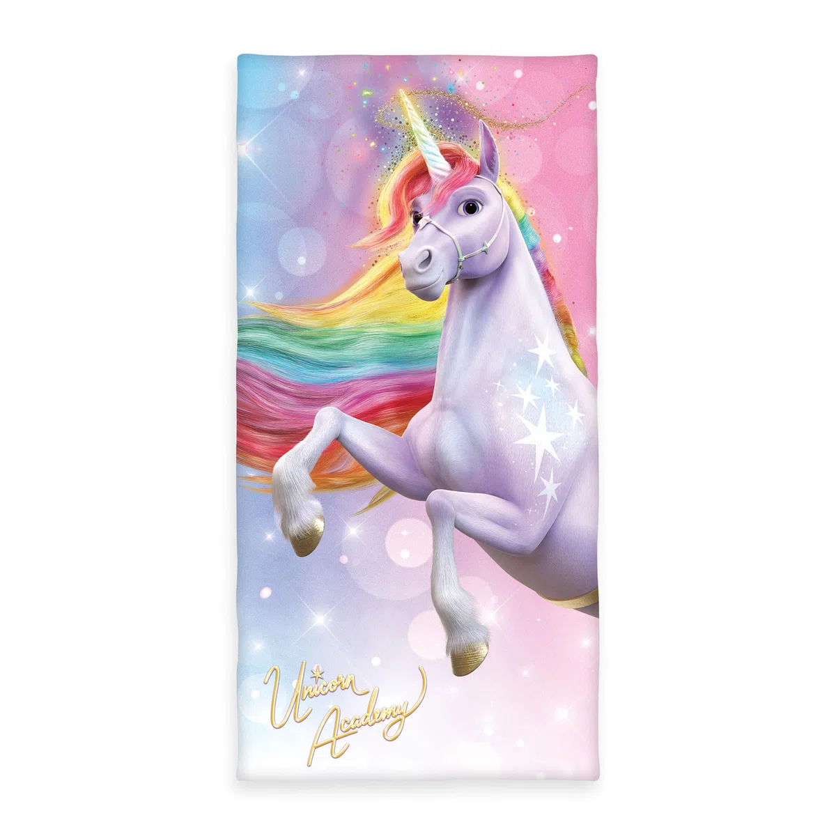 Herding Velourstuch Unicorn Academy, 75 x 150 cm, Handtuch aus 100% Baumwolle, Velours