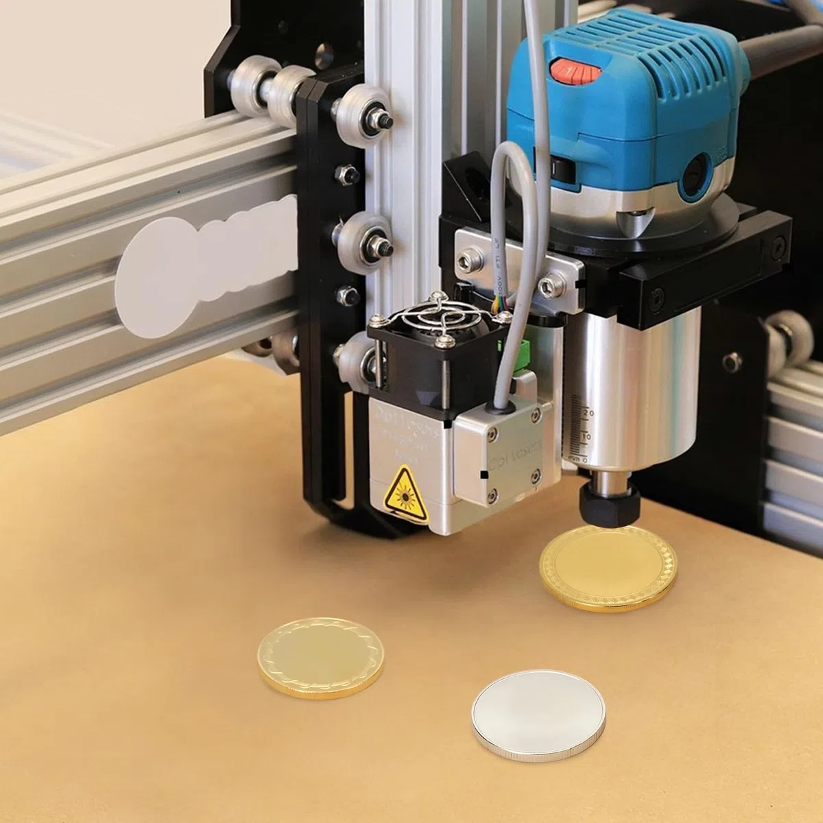 PATIKIL 40mm Leere Münzen Zum Gravieren 4 Stück Messing Münzrohlinge Laser Gravurrohlinge Individuelle Challenge Coins Metallscheibenanhänger Runde Stempelplatte Glitzer Matt Goldton