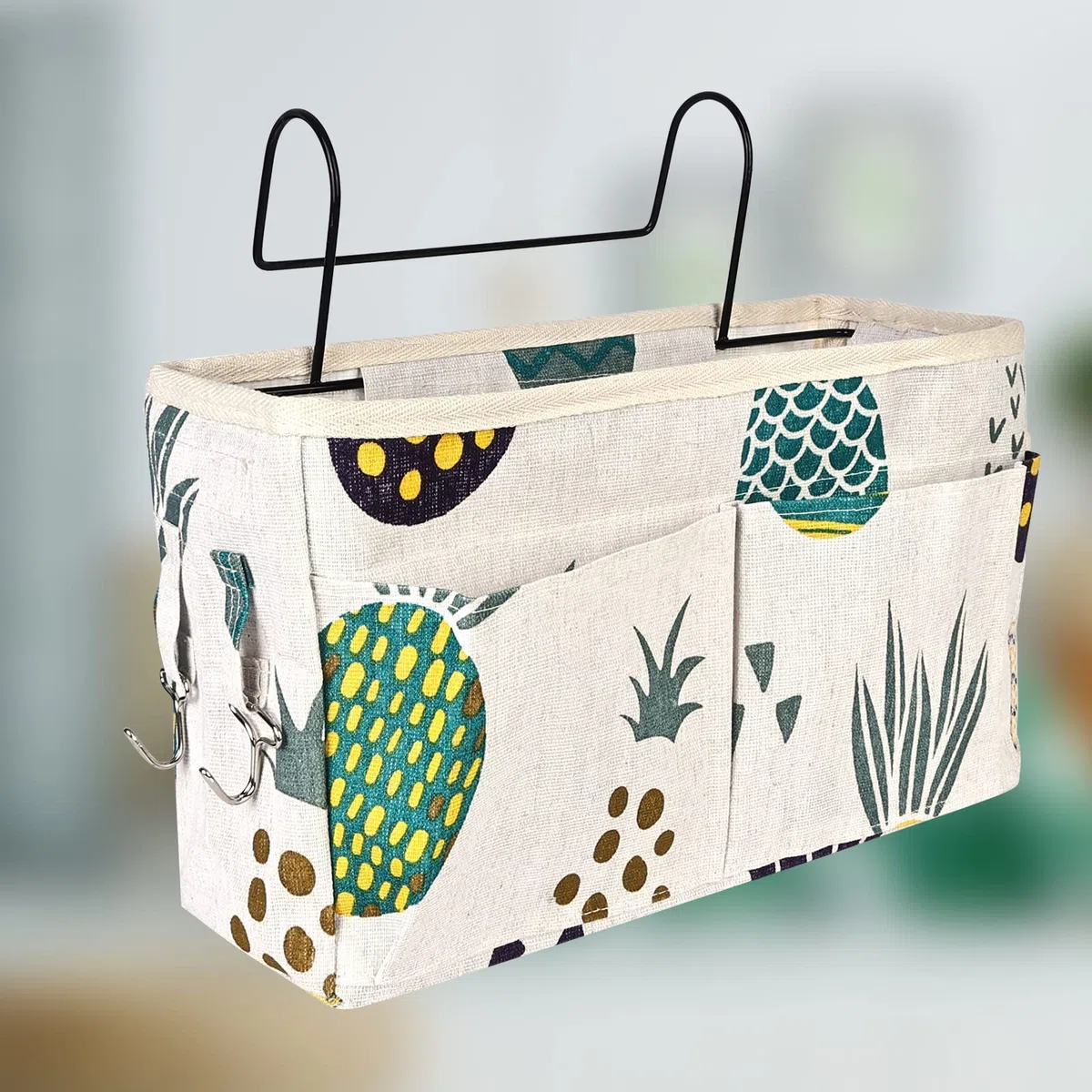 2 Stück Betttaschen Hochbett, Bett Organizer, Betttasche zum Einhängen, Hochbett Hängetasche Organizer, Bettaufhänger Nachttisch Tasche, Hängend Aufbewahrungstasche für Buch Magazin Kopfhörer