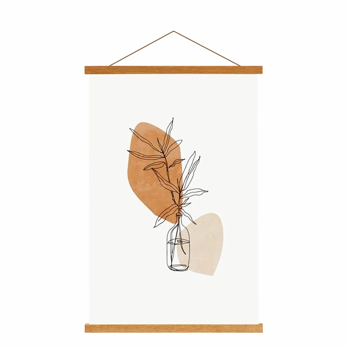 A1 Posterleiste Posterschiene Posterleisten 61CM, Magnet Magnetische Holz Poster Aufhänger Halter Rahmen Leisten Bilder Bild Bilderleiste Bilderrahmen 60x90 61x91.5 60x40 (61cm, Teak)