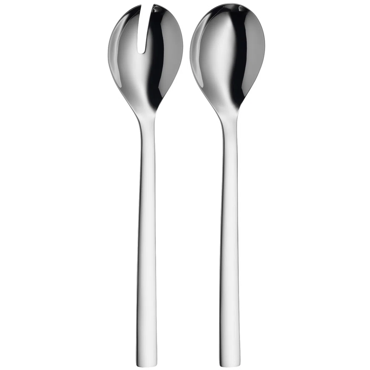 WMF Nuova Salatbesteck 30 cm, groß, Salatgabel und Servierlöffel, Cromargan Edelstahl poliert, spülmaschinengeeignet