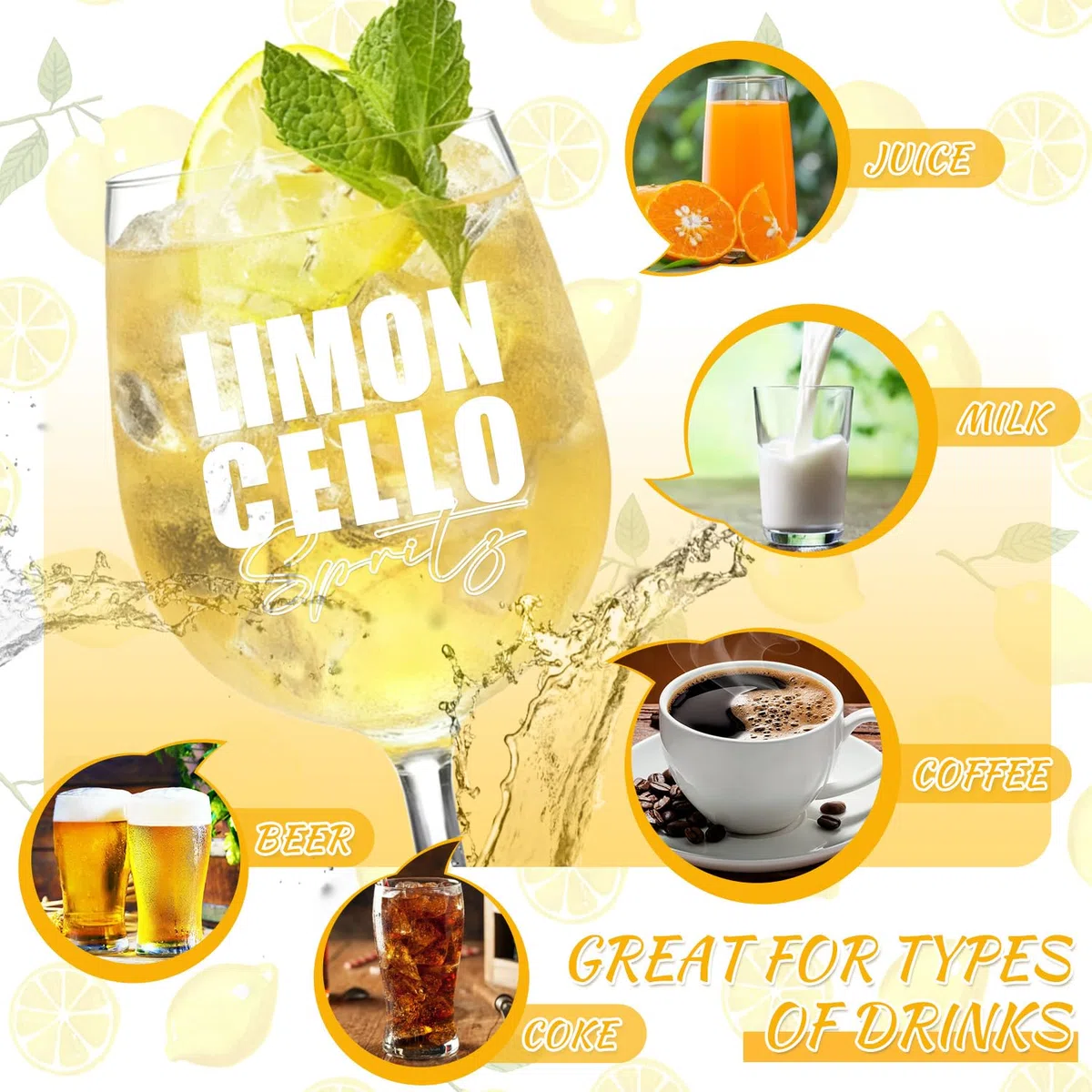 2er Set Limoncello Gläser Geschenkset - Premium Limoncello Aperitifglas∣Glasstrohhalme∣Korkuntersetzer, Ideal Geeignet für Aperitif Fan