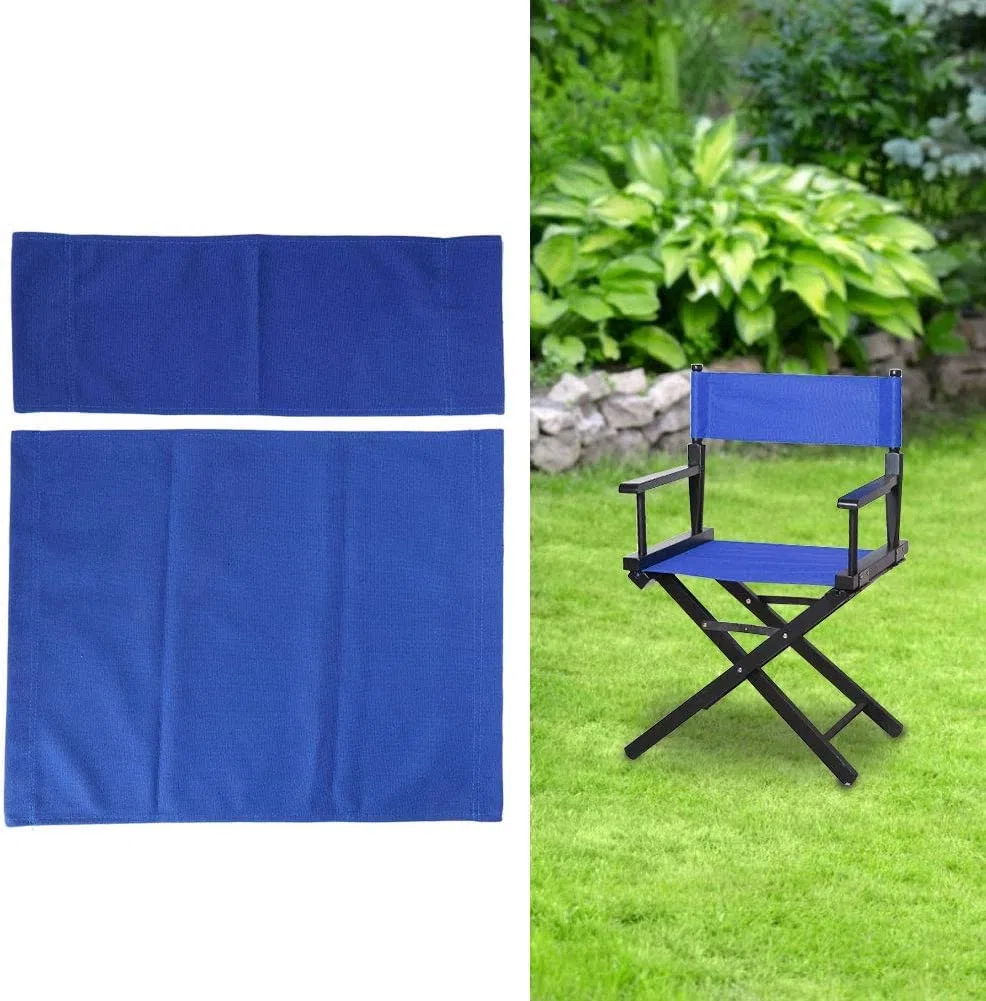 Marvellous Stuhl Canvas Ersatz, 1 Set Regiestuhl Canvas Ersatz Sitztuch Home Supplies Möbelzubehör（Blau, Bunt, Schwarz, Weiß）(Blau)