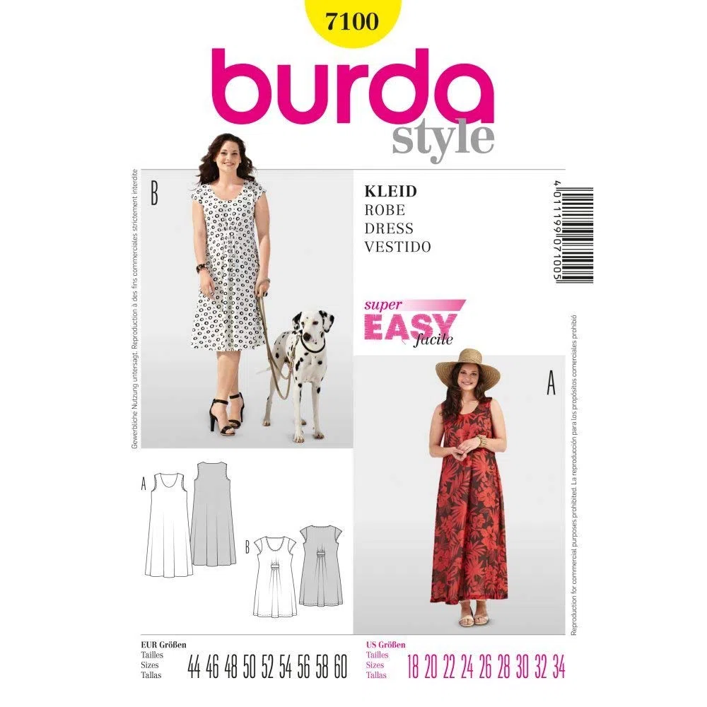 Burda Schnittmuster Sommerkleid, A-Linie
