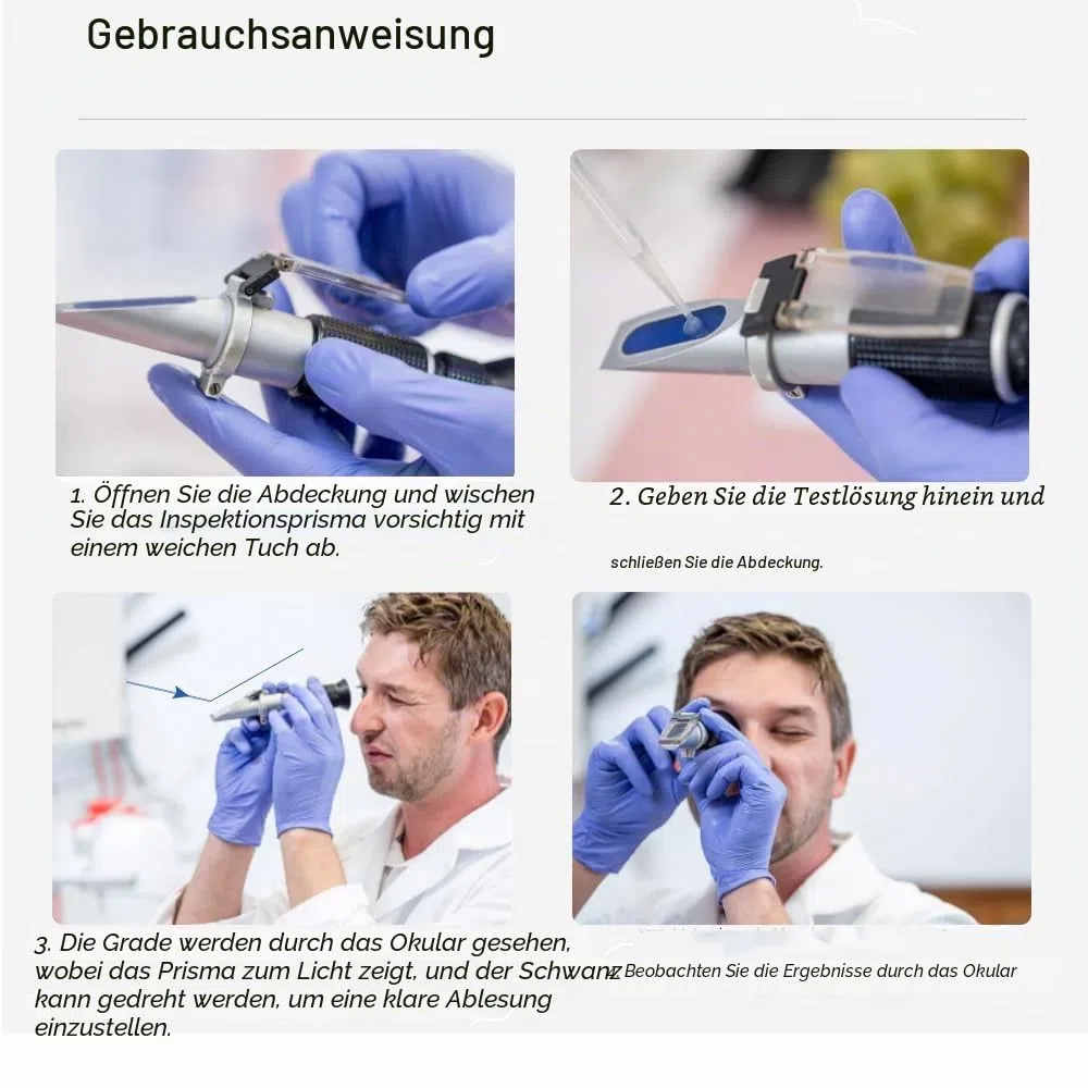 Logic Box Sucrose-Refraktometer für Honigfeuchtigkeit, Brix und Baume, 3-in-1-Anwendungen, 58-90% Brix Tester, mit ATC, ideal für hohe Zucker-Ahornsirup, und Melasse, Malt-, Bienenenhaltungsbedarf