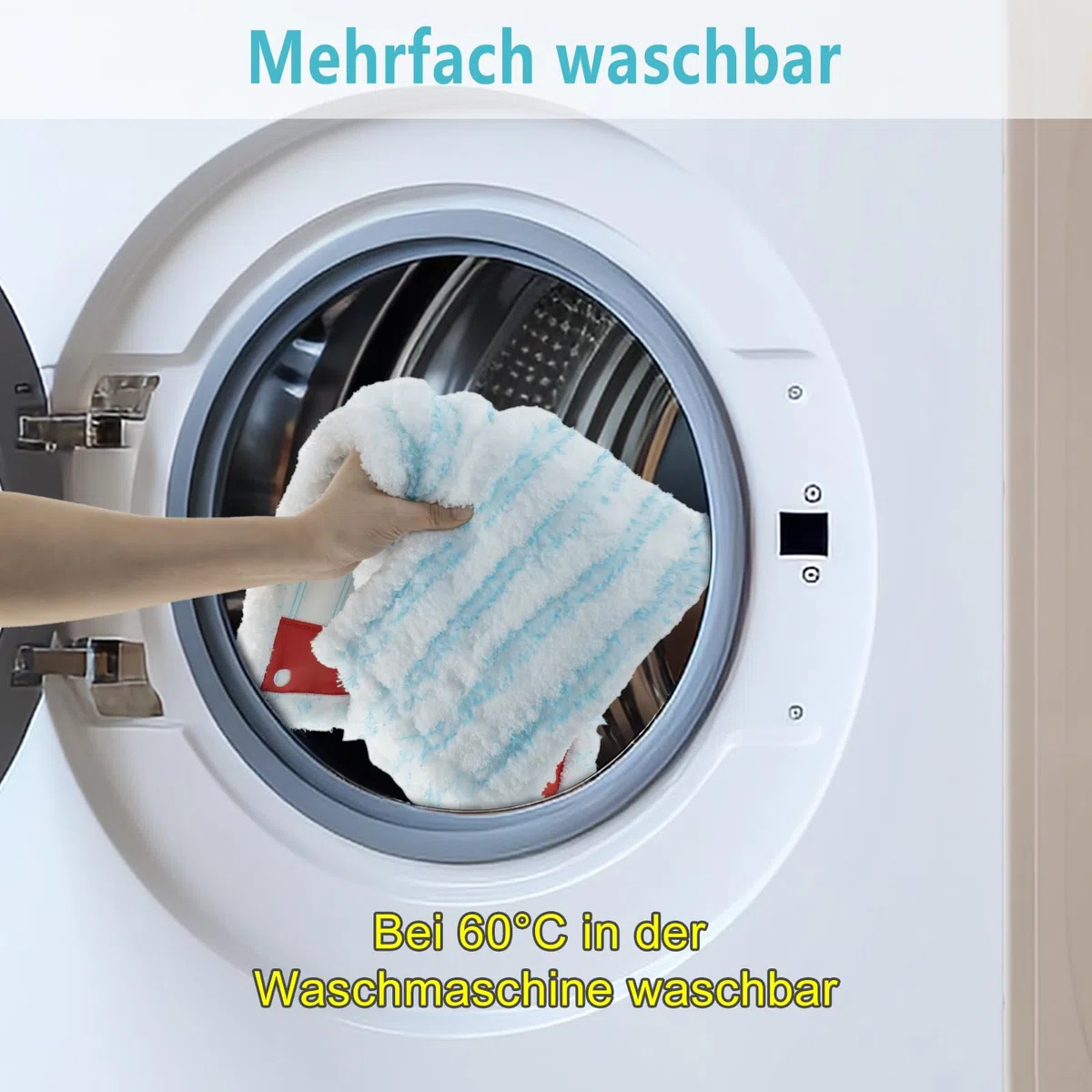 4 Ersatz-Wischbezüge für Leifheit Profi XL Micro Duo/Cotton Plus, Bodenwischer Ersatzbezug für leifheit Profi XL, Flecken schnell entfernen, Effiziente Mikrofaser Ersatzbezug für alle Böden