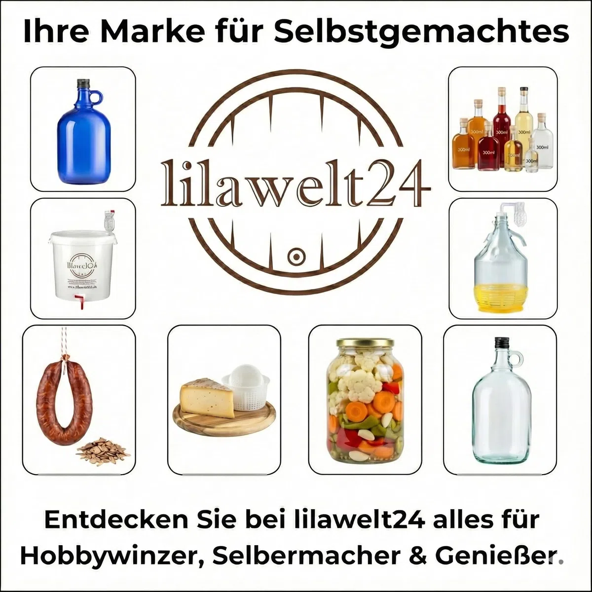 lilawelt24 3L Glasballon mit Korb/Weinballon Glas Flasche Wasserflasche GÄRBALLON GLASFLASCHE (2X 3L Glasflasche)