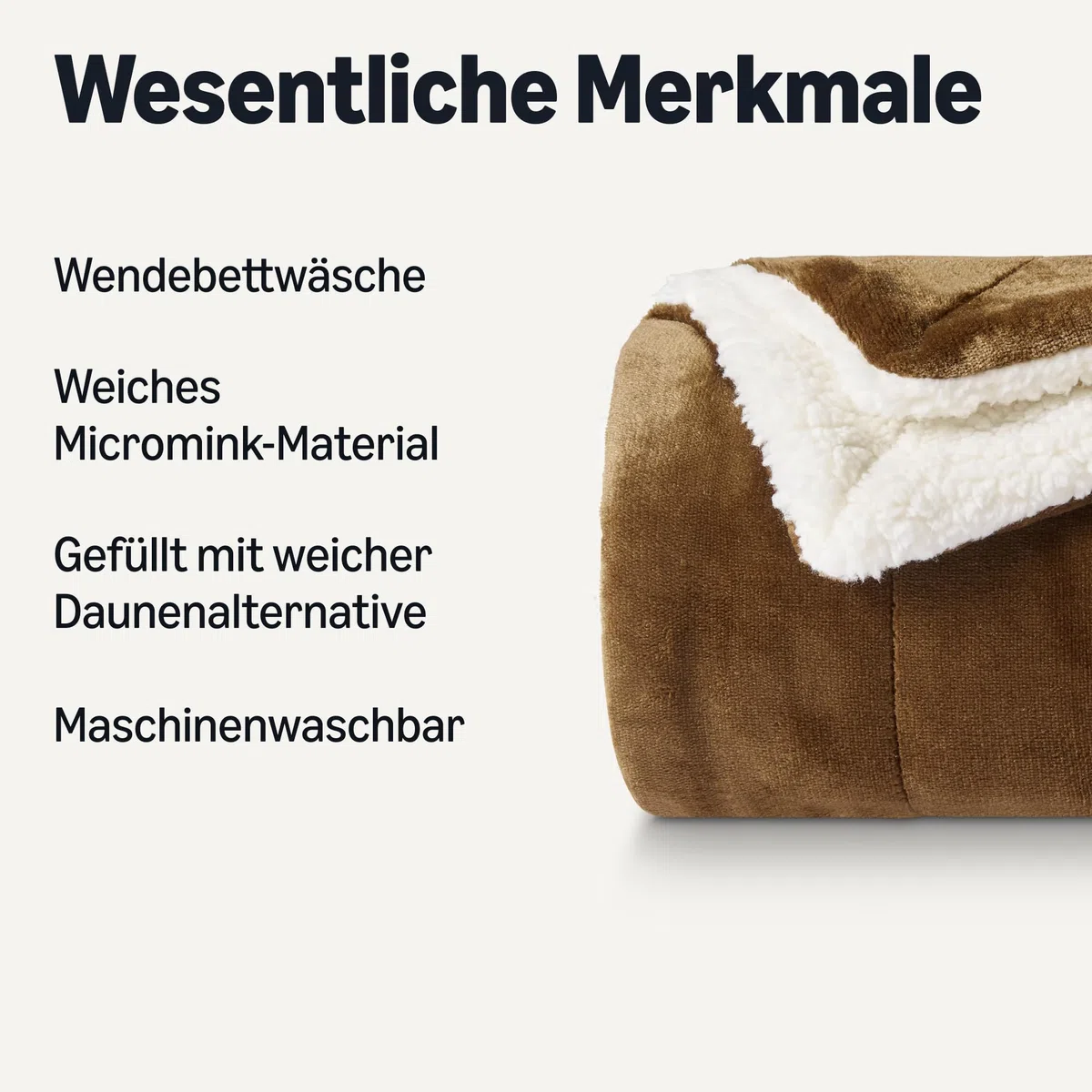 Amazon Basics Mikrofaser Wendedecke Kuscheldecke aus Sherpa, 127 x 152 cm, Braun