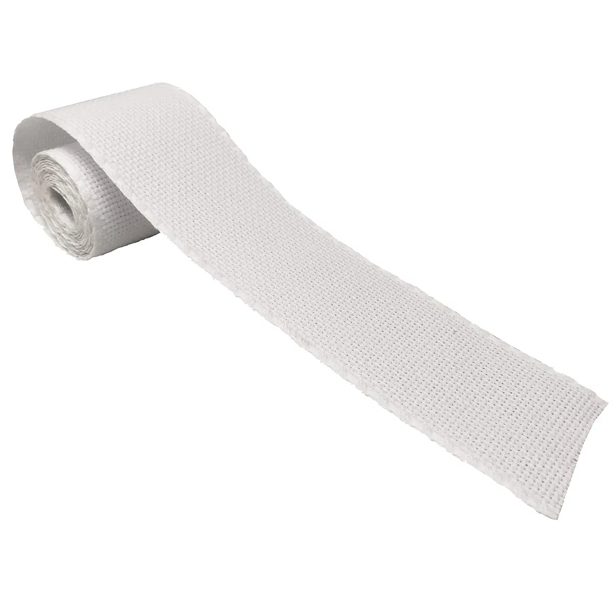Stoffband für Kreuzstich, 14 ct, 100 % Baumwolle, zum individuellen Gestalten von Handtüchern oder Stoffbeuteln, 50 mm breit, 3 Meter, Weiß
