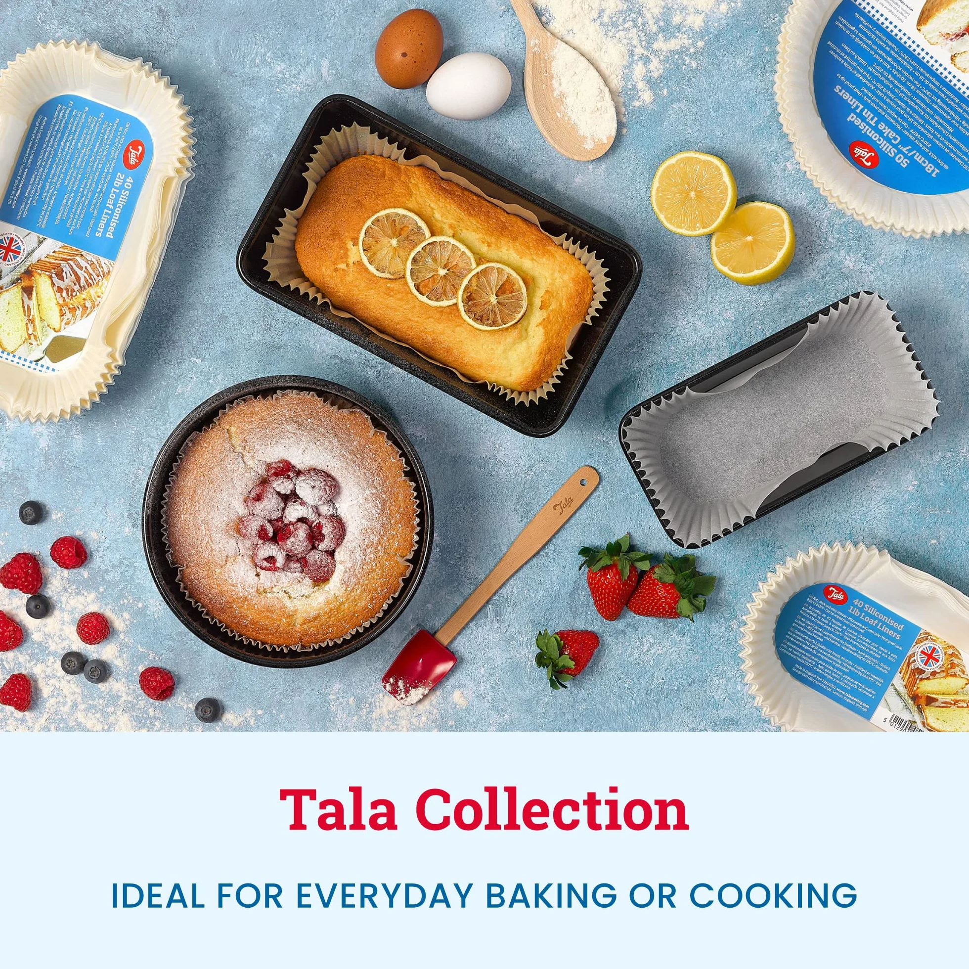 Tala 3-stöckiges Abkühlgitter 40 x 25 cm, Kuchengitter stapelbar und faltbar, Cooling Rack mit Antihaftbeschichtung, Backzubehör für Kuchen Muffins Kekse Plätzchen und Gebäck