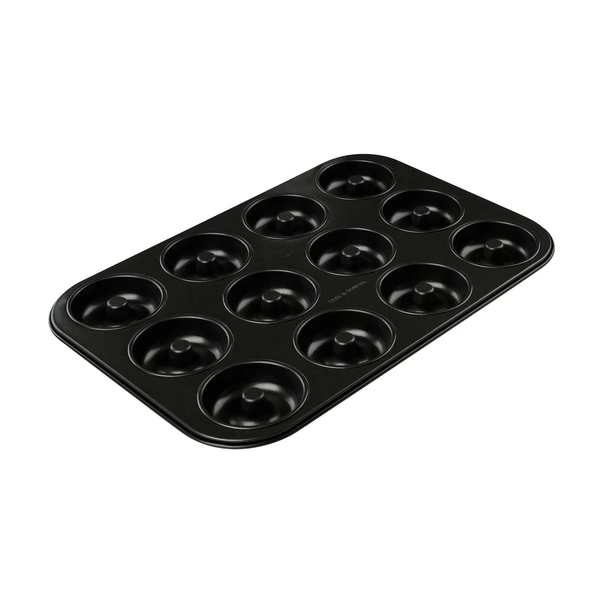 Dr. Oetker 12er Donutbackform TRADITION, Donutform mit Antihaftbeschichtung, hochwertige Backform mit ausgezeichneter Wärmeleitung, Form für gleichmäßig geformte Donuts (Farbe: Schwarz)