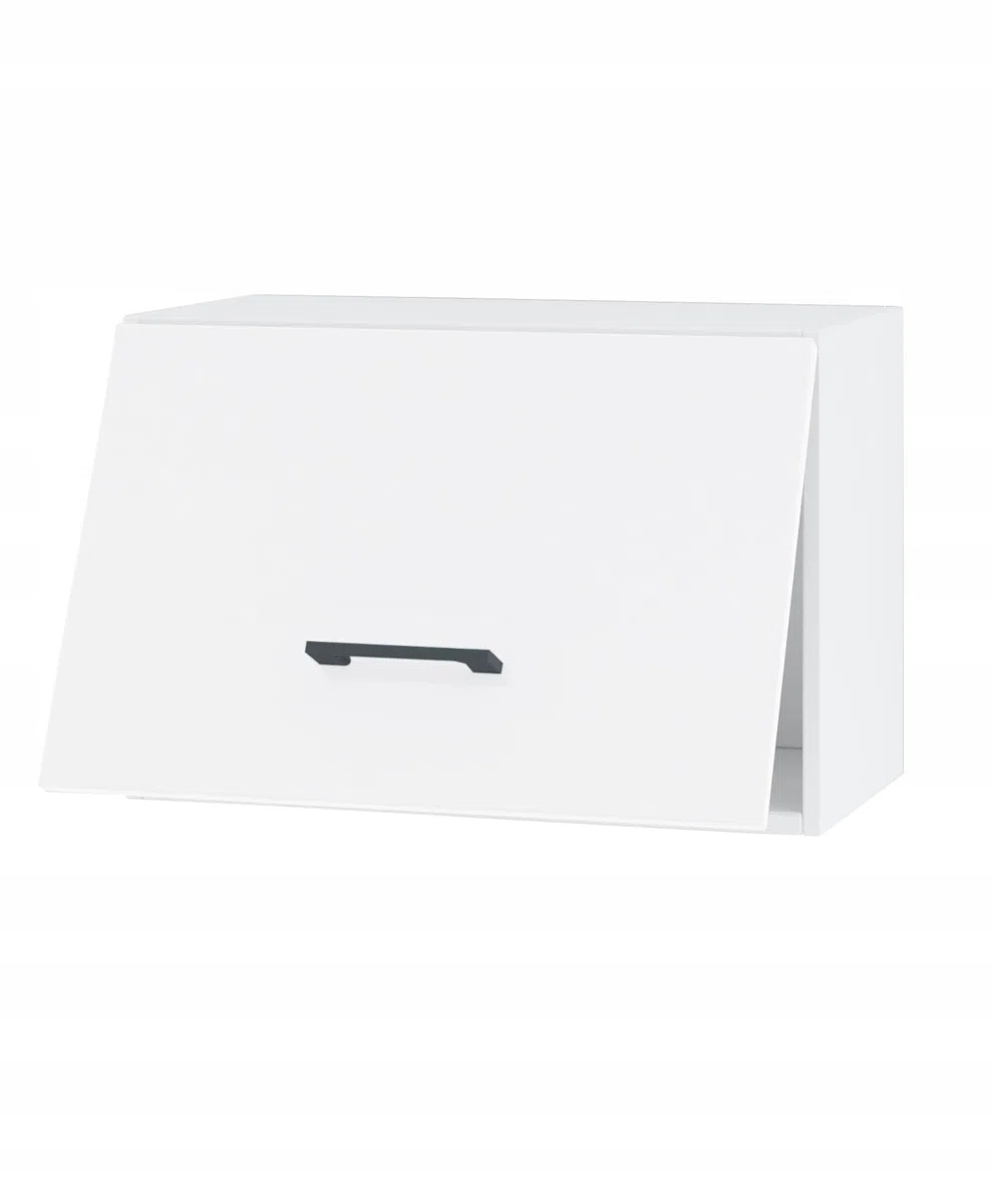 Hängeschrank Küche 50 cm - Kompakter Oberschrank mit Klapptür - praktischer Stauraum - hochwertige Möbelplatte - einfacher Selbstmontage - ideal für kleine und große Küchen (Weiß Matt)