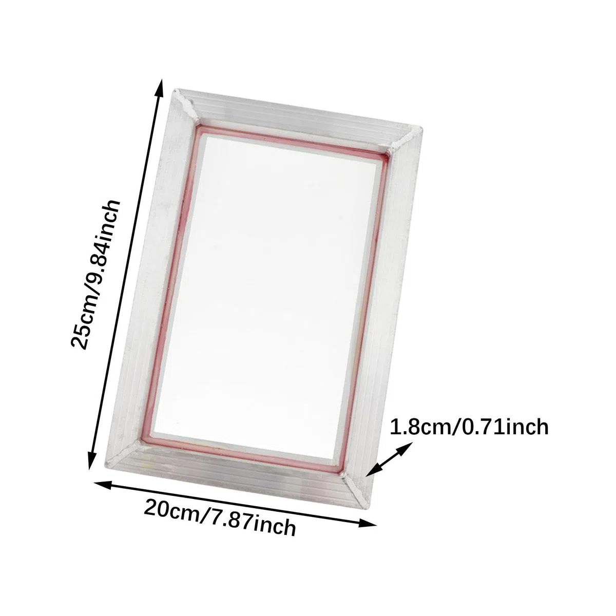 kowaku Aluminium Siebdrucksieb Deluxe 100T, Einfach zu Säubern, für Den Heimgebrauch Oder Kleine Geschäfte, 20 cm X 25 cm X 1.8