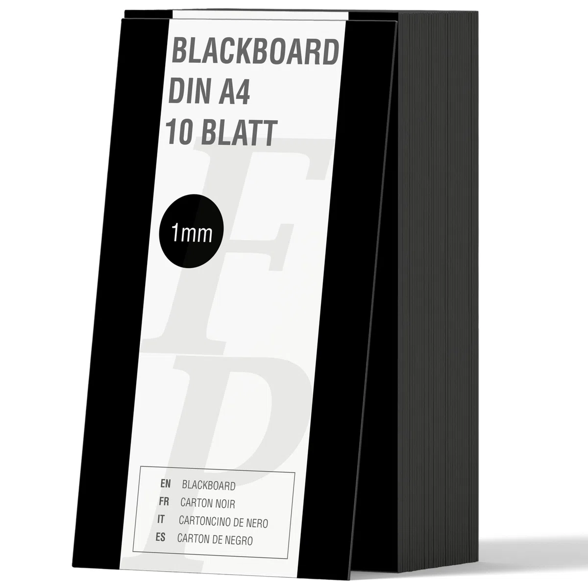 10Stk. Blackboard Pappe DIN A4 | 1mm Stärke | tiefschwarz durchgefärbt | Modellbauwerk® | für Modellbau und Bastelarbeiten | Architektur | Studium | Material | Diorama | Kreativ sein