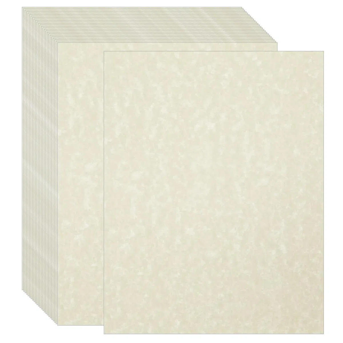 Acidea 100 Blatt bedrucktes Pergamentpapier, 180 g/m² verstärktes A4 Blanko-Urkundenpapier, elfenbeinfarbenes antik strukturiertes beidseitig bedruckbares Pergamentpapier für Lebensläufe, Diplome