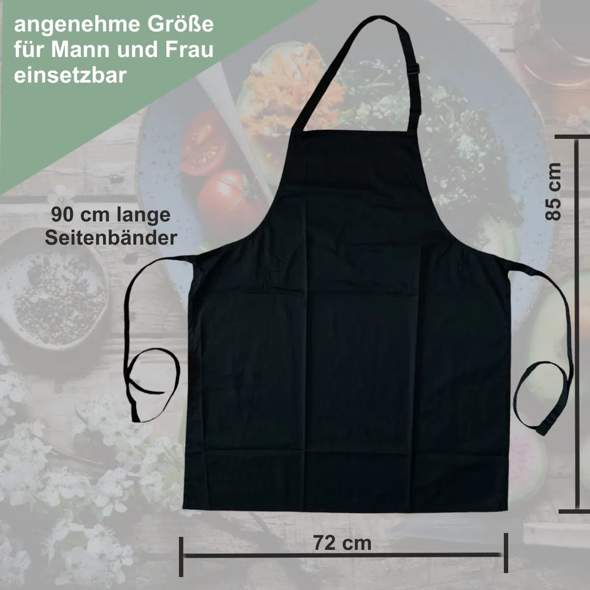 Wolimbo Kochschürze mit Namen - rot - Grillschürze Küchenschürze personalisiert mit verstellbarem Nackenband - Schürze selbst gestalten mit Motiv