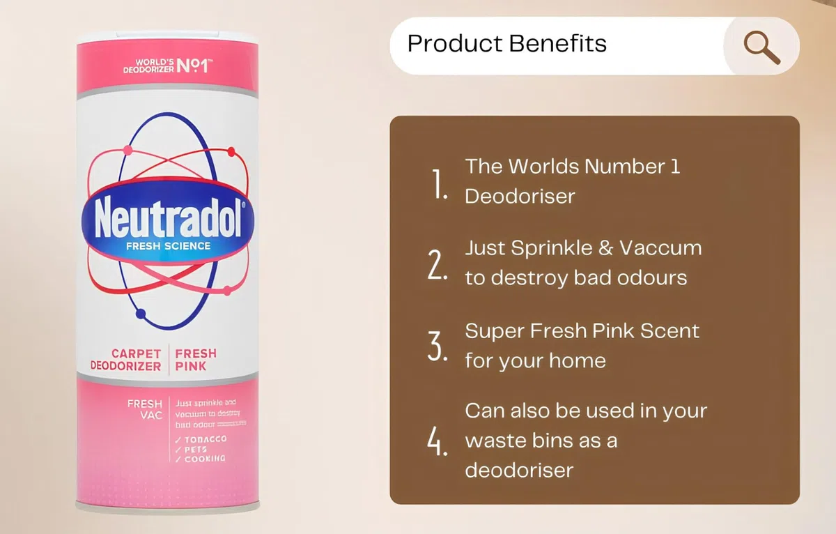 Neutradol Frische Rosa & Vac n Fresh Lily – Teppich-Deodorierer & Teppich-Lufterfrischer – Teppichreiniger & Geruchsbeseitiger – Effektive Erfrischung mit Shake and Vac Teppich-Lufterfrischer, 2 Stück