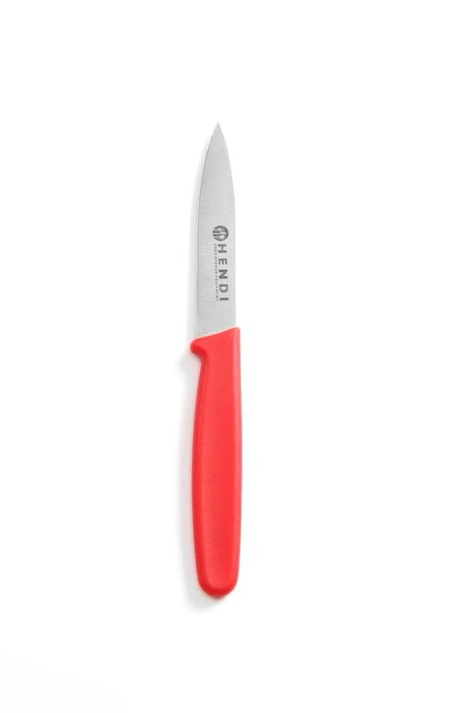 HENDI 842003 Schälmesser, set mit 6 unterschiedlichen Farben: weiß, rot, blau, grün, schwarz und gelb, HACCP, Klinge: 75mm, Länge 175mm, Edelstahl/Polypropylen
