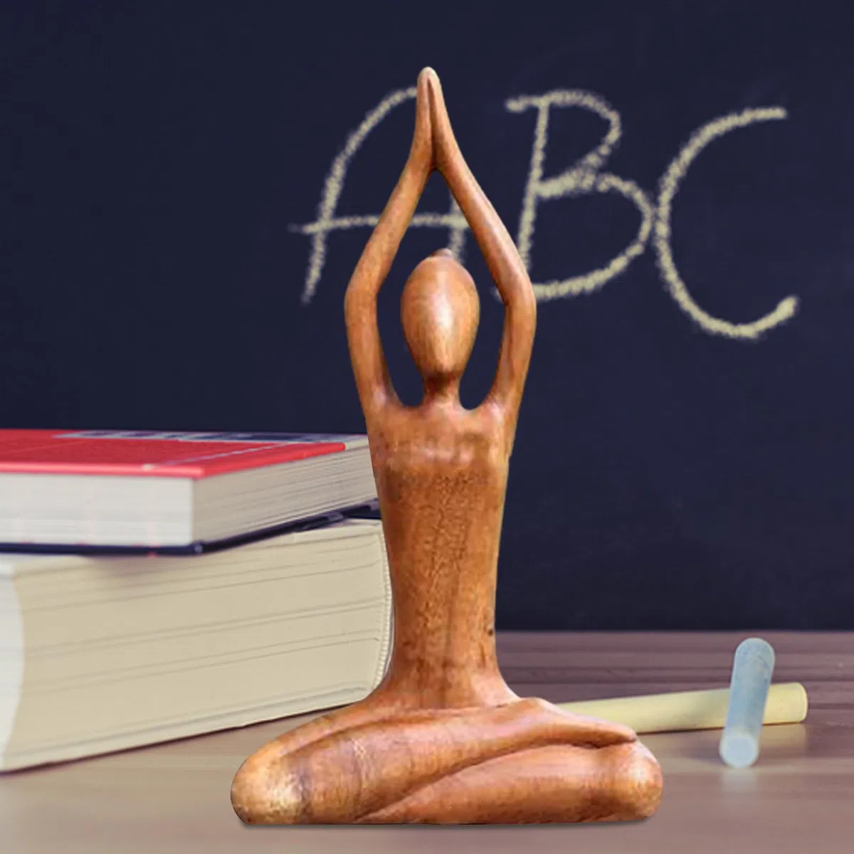 Frau Skulptur Yoga-Pose Figur,Body Talk Skulptur Yoga,Polyresin Yoga-Statuen Mädchen Arts Deko Heim Tisch Dekorative für Wohnzimmer Schlafzimmer Büro Geschenk für Yoga-Liebhaber,18cm (Stil 2)