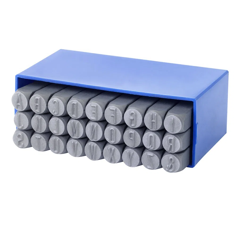GRAVUREM-SR Standard-rund Schlagbuchstaben, Schlagstempel, Prägestempel, Einschlagbuchstaben - Buchstaben A-Z,& / 5mm