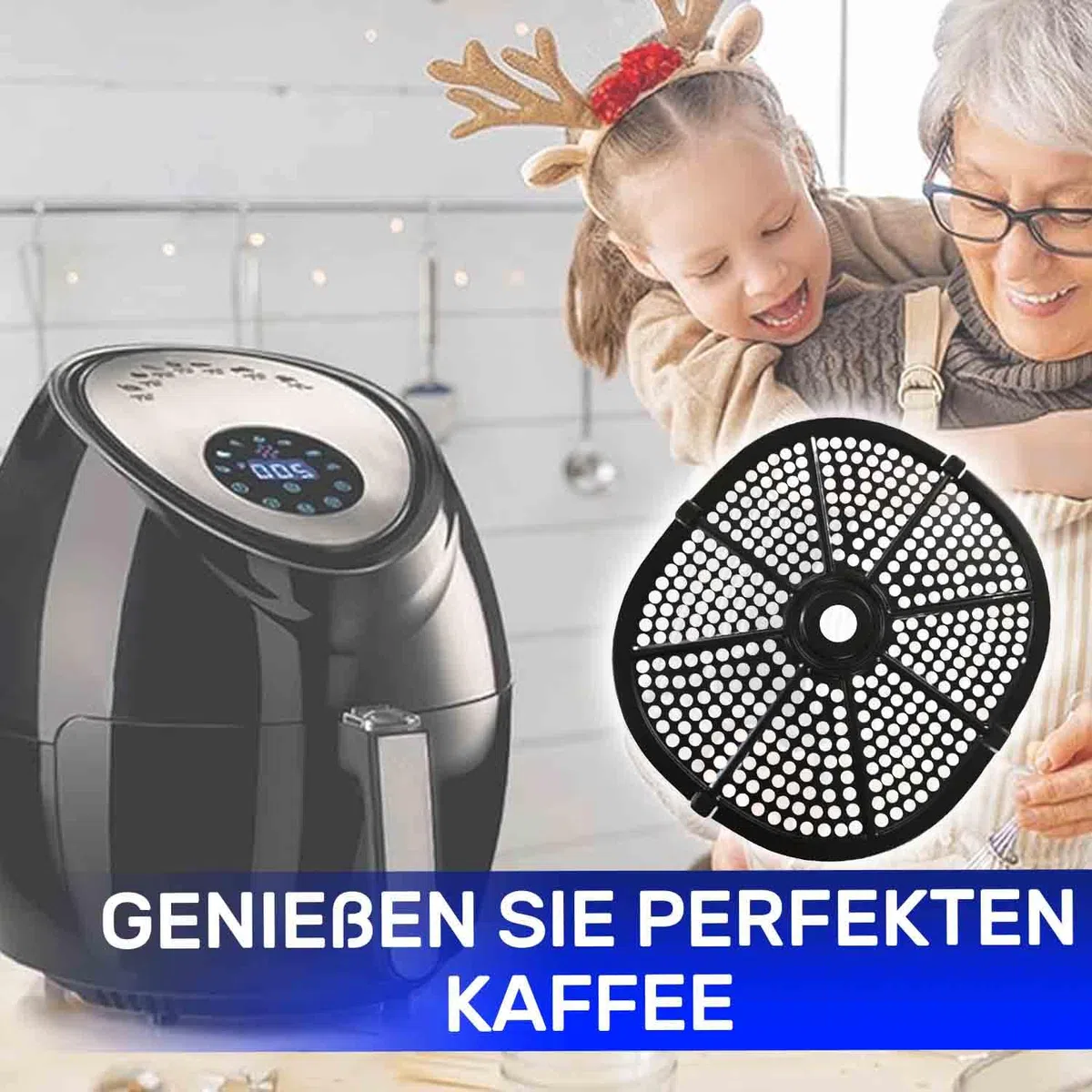 MONTERAL Gitterrost für Behälter der Digitalen Heißluftfritteuse 4618 Hat den Originalcode AS00005363 für Ariete Airy Fryer - Garantie 10 Jahre