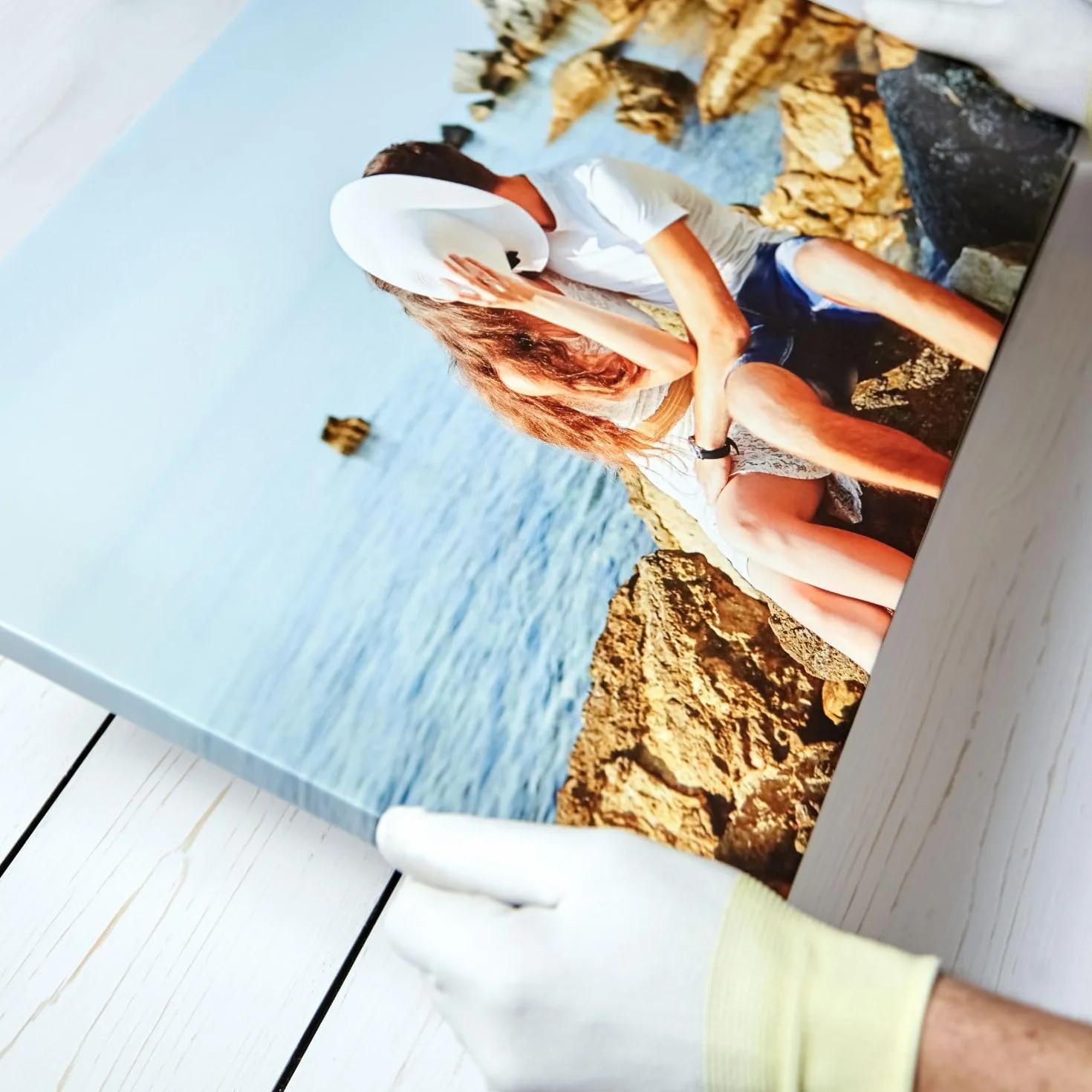GP TONER Ihr FOTO auf Leinwand Personalisierte Multi Foto Ihr eigenes Bild auf Leinwand mit Holzrahmen Kunstdruck Bild Collage Foto 40x50 cm
