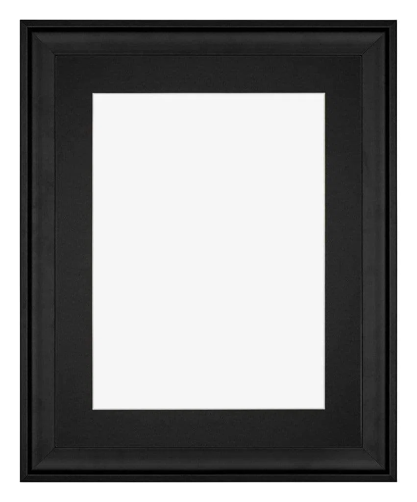 yd. Passepartout 40x55 cm für Fotogröße 30x45 - Schwarz - Museumkarton - Außenmaße 40x55 cm - Innengröße 30x45 cm