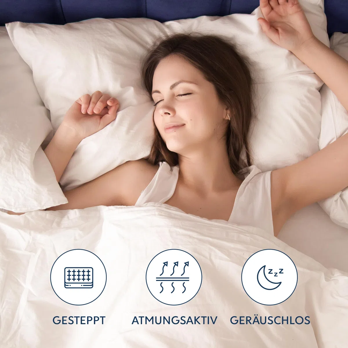 Matratzenschoner 180x200 Gesteppt - Matratzenauflage bis 40 cm Höhe mit Gummizug - Matratzenschoner 180x200 - Öko-Tex und atmungsaktiv - Nicht wasserdicht
