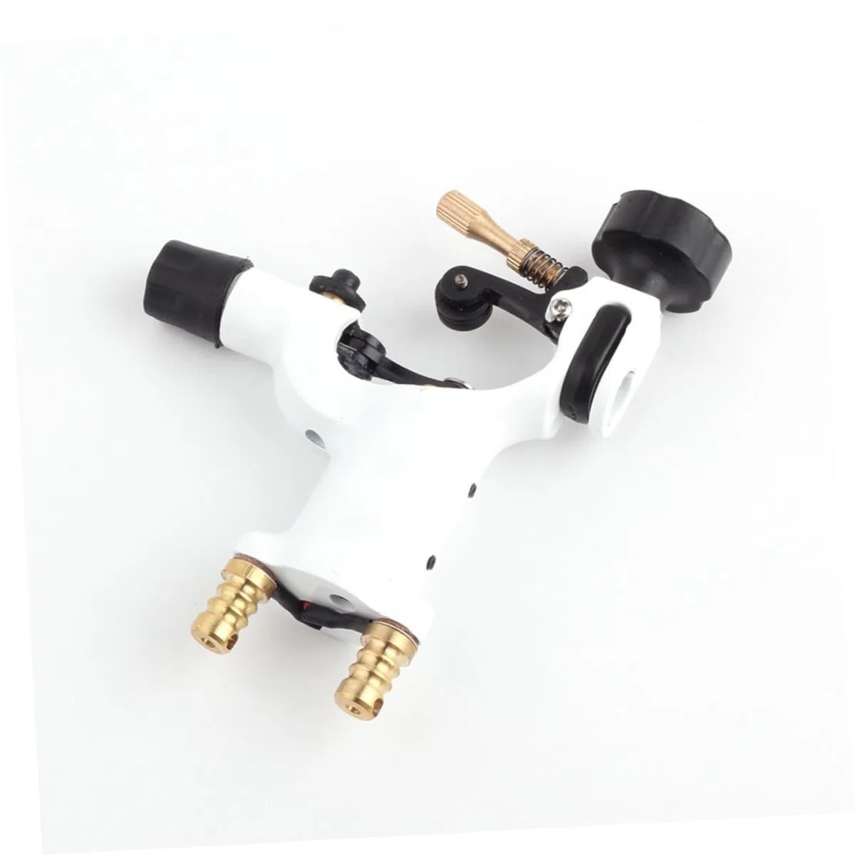 Baluue Rotationswerkzeug Tattoo Maschine in Weiß aus Aluminiumlegierung mit Einstellbarer Schlagkraft und Rundem Design für Professionelle Tätowierer und Standardgriffe