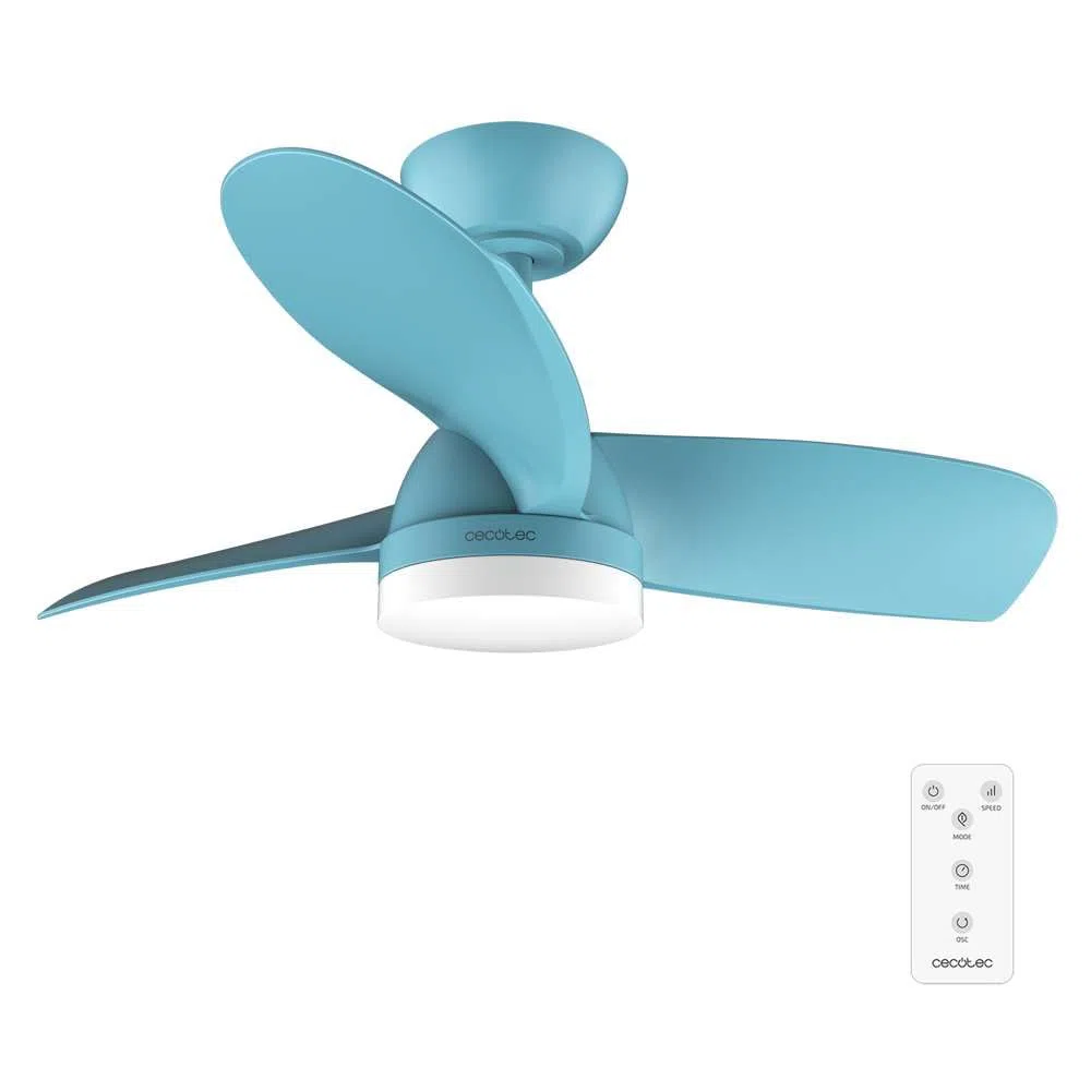 Cecotec - Deckenventilatoren mit Licht EnergySilence Aero 3050 Sky, 35 W DC -Motor, Durchmesser 36 Zoll mit LED -Licht, Fernbedienung, Timer, 6 Geschwindigkeiten und 3 Klingen