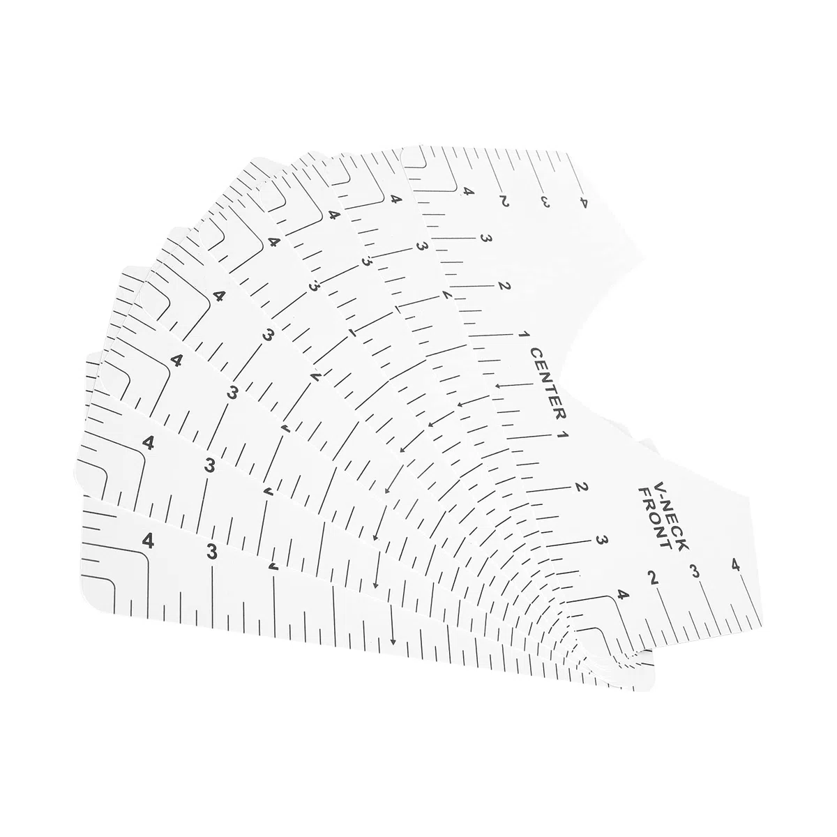 8-teiliges T-Shirt-Lineal für V,inyl-Ausrichtung und Sublimationsrohlinge, Basteln, Nähzubehör, Zubehör, Werkzeuge für -Heißpresse, HTV-Wärmetransfer-V,inyl (Rundhalslineal