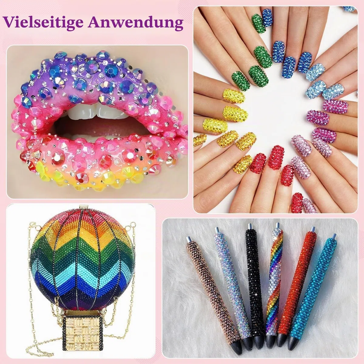 40 Farben 3mm Harz Jelly Strasssteine, 32000 Stück Flachrückseite Bastelsteine, Strass-Set zum Verzieren für Nägel, Schuhe, Handyhüllen, DIY Handwerk & Diamantkunst