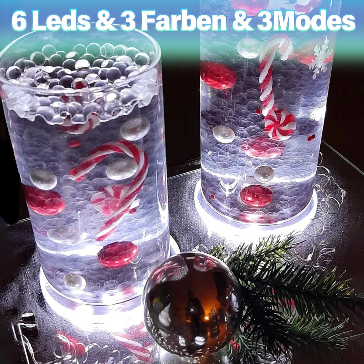 4er-Set Kühle Weiß LED Untersetzer für Getränke, ON/Off Wasserdicht Rund Untersetzer Acryl für Gläser Flaschen Partys Hochzeiten Bar Weihnachten Pub