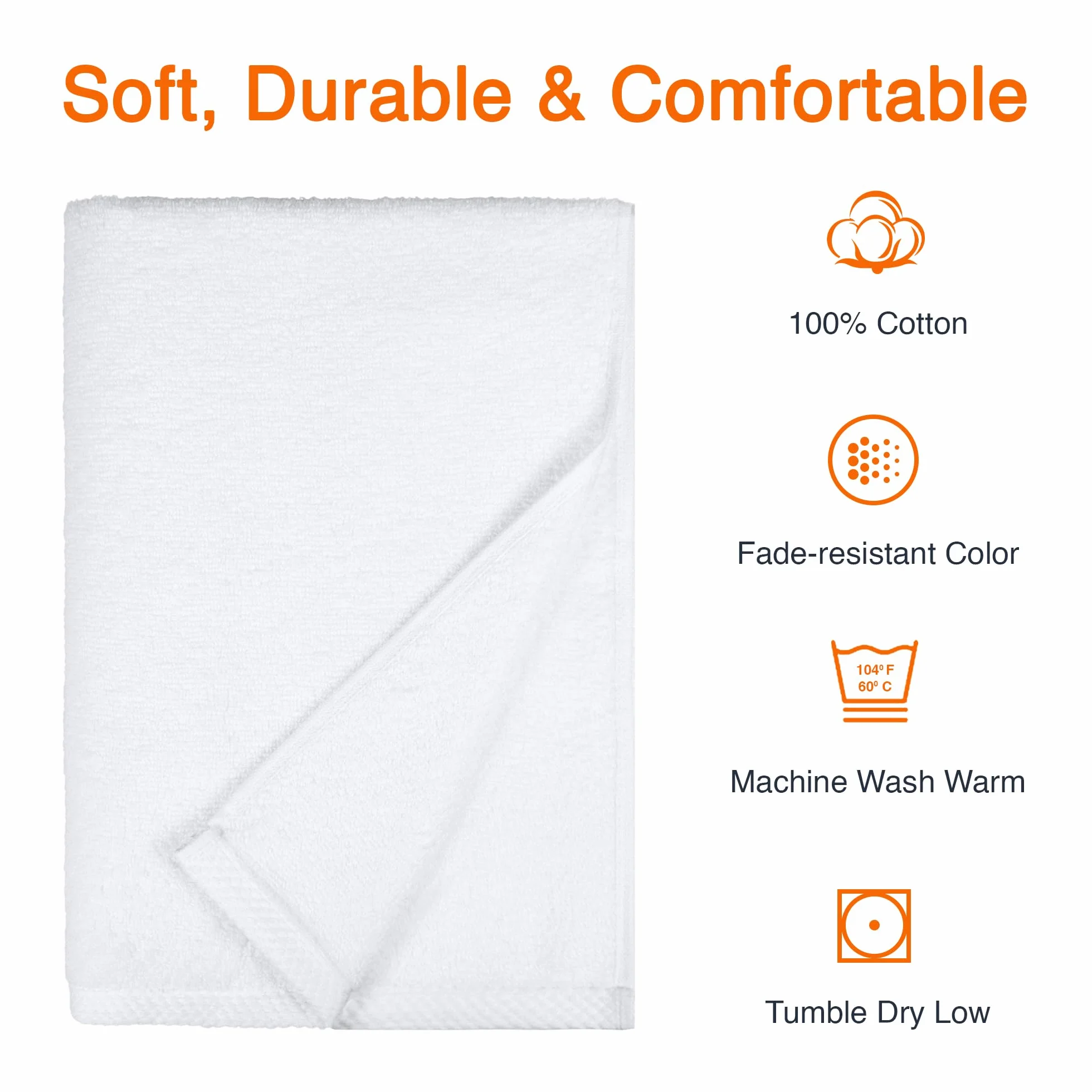 Amazon Basics Badetuch Set, 100 % Baumwolle, 70 x 140 cm, 2 Stück | Handtuch-Set