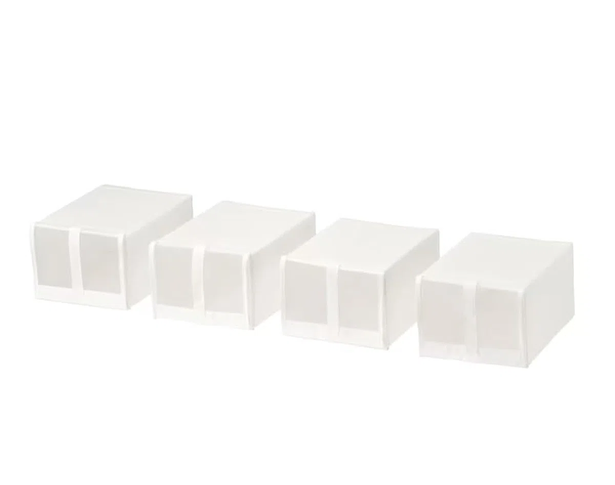Ikea SKUBB Schuhbox, weiß, 4-teilig, 22 x 34 x 16 cm