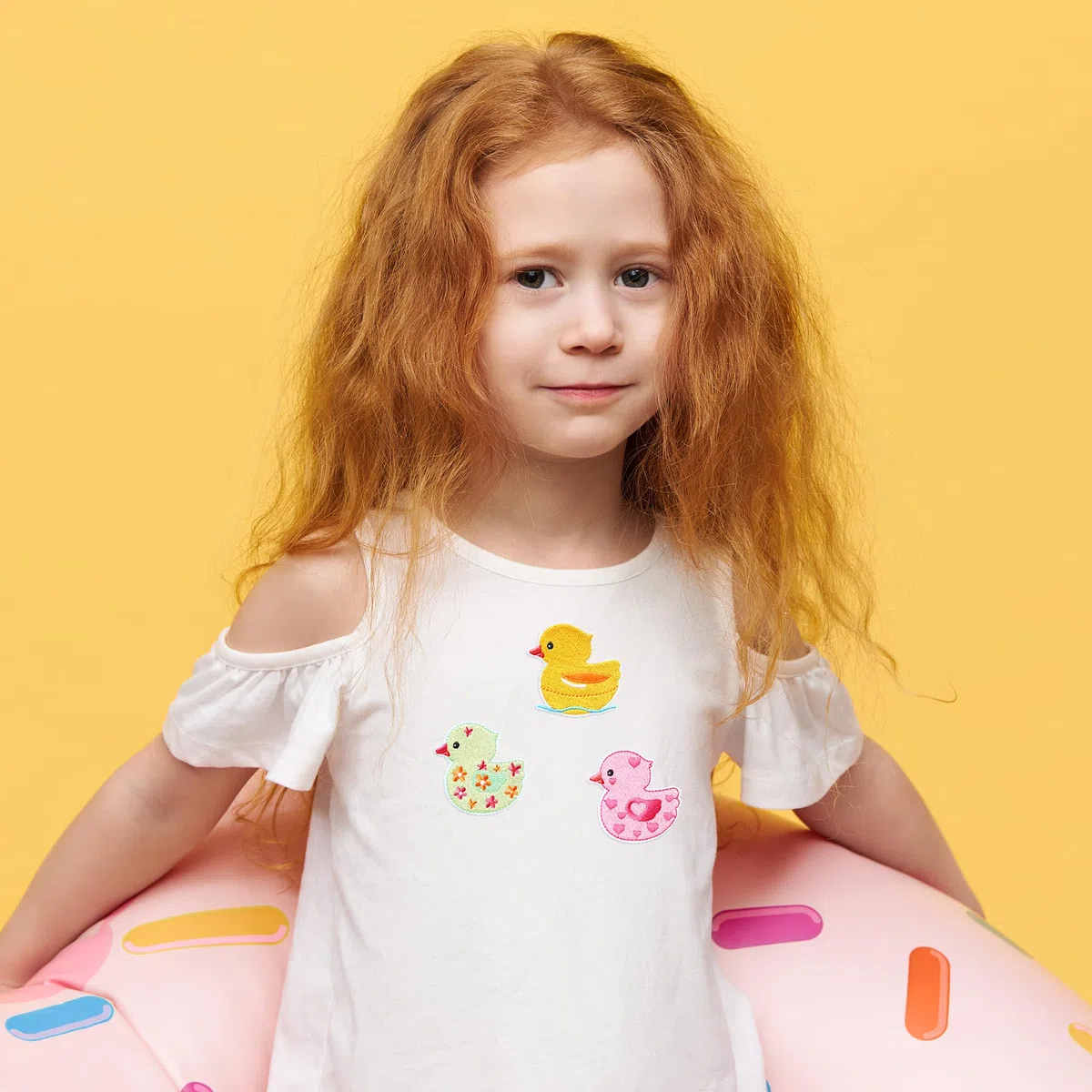Set mit 12 Mini-Enten, saisonale Aufnäher zum Aufbügeln für Kleidung, niedliches Tier, bestickte Applikation, dekorative Stickerei, Reparatur, DIY, Bastelzubehör, Geschenke für Sommer, Herbst,