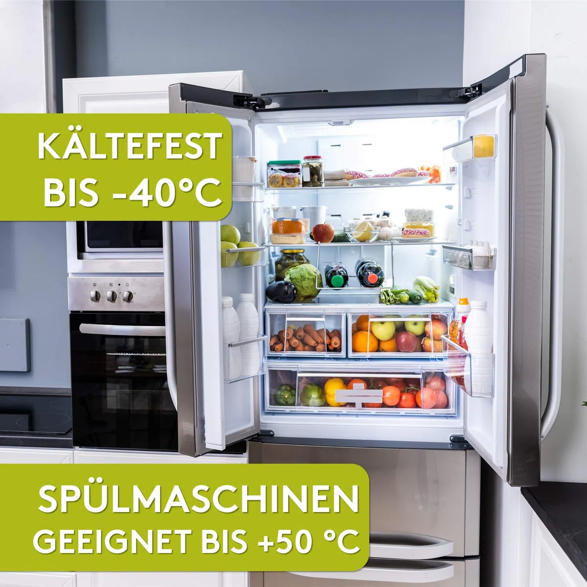 LILENO HOME Schubladenmatte 50x150 cm 2er Set (transparent) - Antirutschmatte Schubladen als Schubladeneinlage für Kühlschrank - Schublade Einlagen zuschneidbar als Antirutschmatten Küche