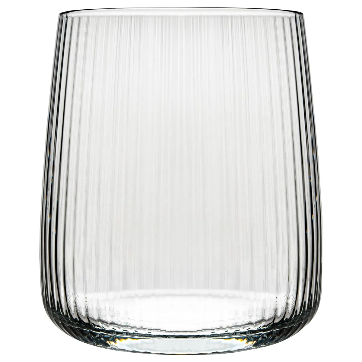 KONZEPT Geriffelte Gläser Set 6 teilig, Trinkgläser 320 ml, Wassergläser spülmaschinenfest