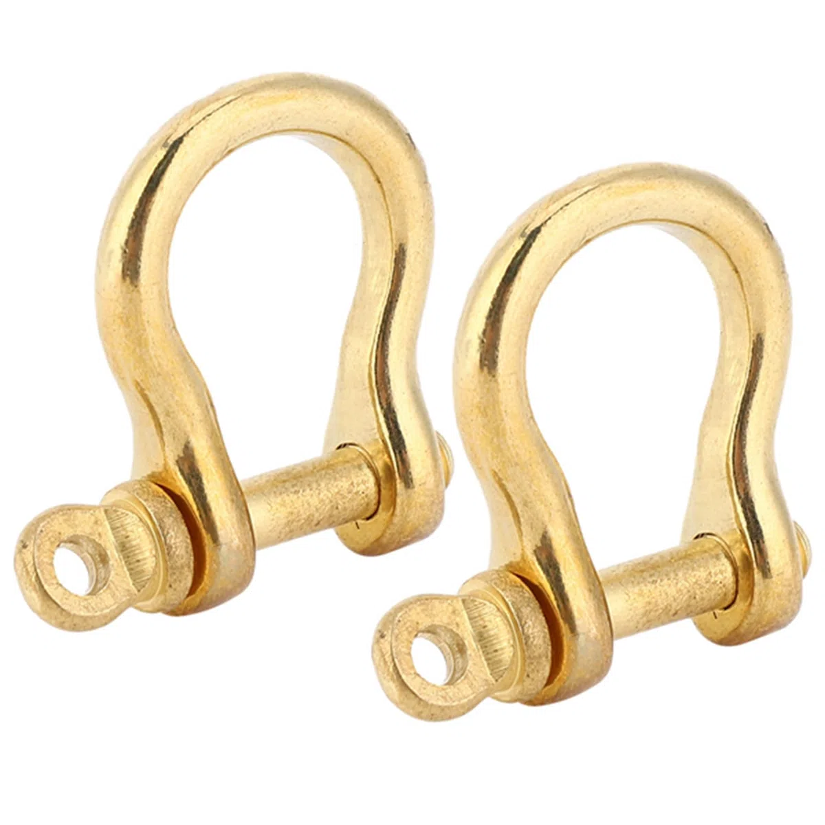 Yctze Anker Shackle, Reines Messing U-Type Fob Schlüsselring Haken Goldene Verbindungsschnalle 10mm - Bow Shackle, Messing Shackle, U Shackle