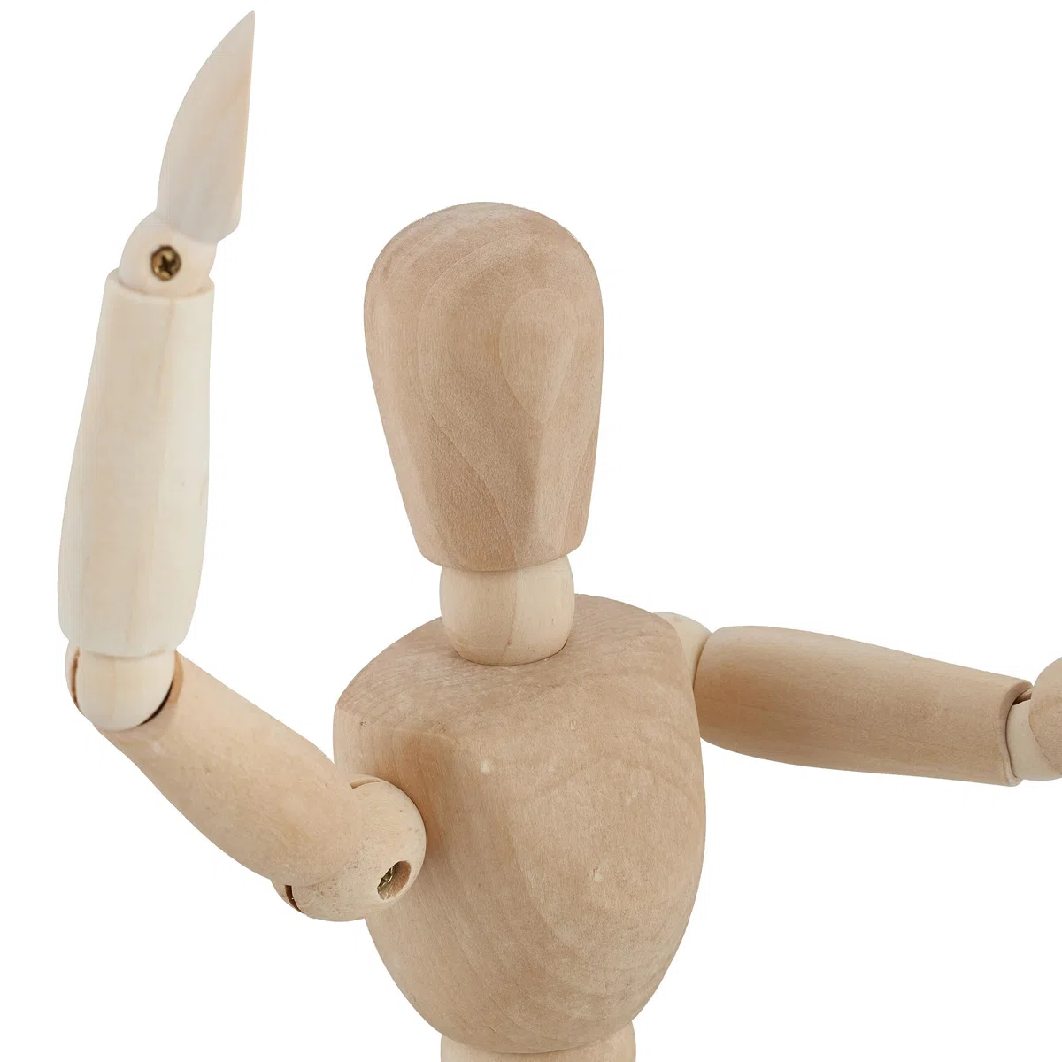 Relaxdays Gliederpuppe 2er Set, 30 cm große Zeichenpuppe, bewegliche Modellfigur, zum Zeichnen, Zeichenfigur, Natur