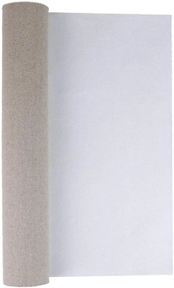 Leinwand auf Rolle Baumwolle weiß 2m Länge (0,58m)