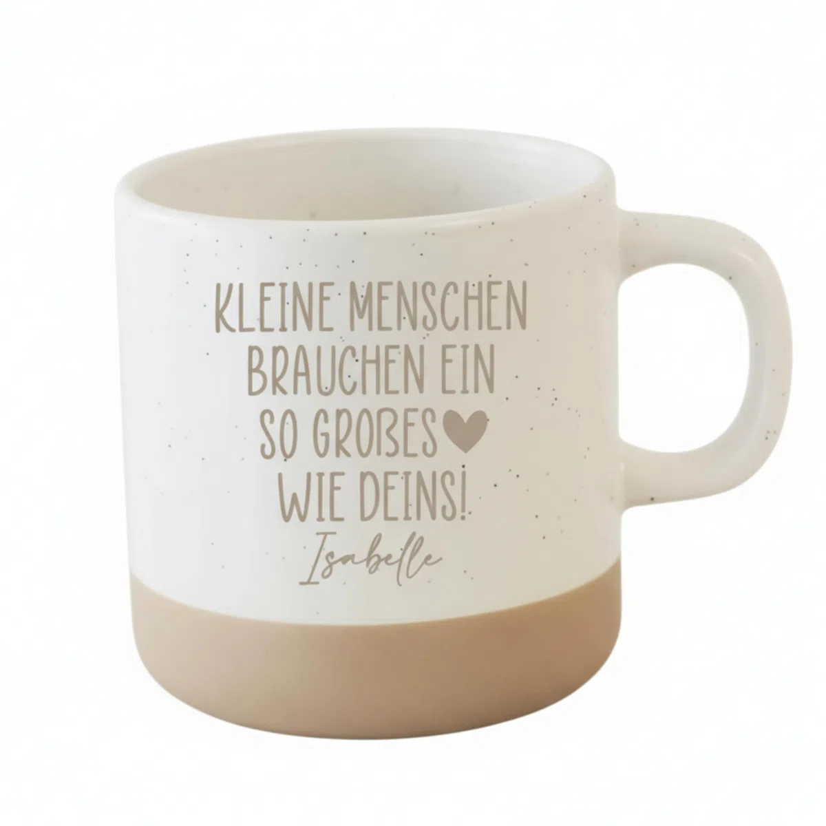 Tasse Erzieherin Geschenk personalisiert mit Name – „Kleine Menschen brauchen ein so großes Herz wie deins“ – Danke Geschenk für Erzieherin, Hebamme, Pädagogin oder Tagesmutter – Keramiktasse 360 ml m