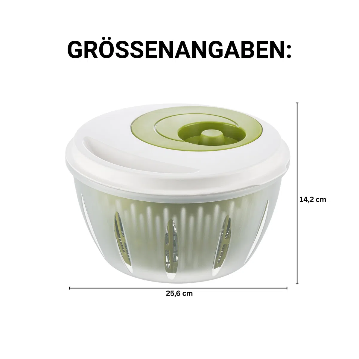 Hausleben Salatschleuder 4,5L BPA-frei – Salatspinner mit Deckel, Abtropfsieb & Schüssel – 3-in-1 Salatschüssel Set zum Waschen und Trocknen von Salat, Gemüse & Kräutern (Blau)