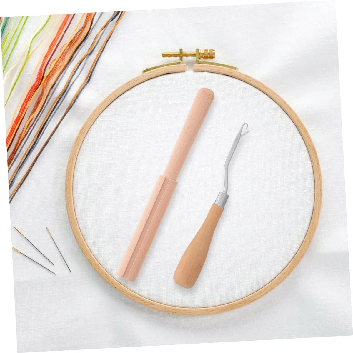 Angoily Knüpfteppich Satz mit Kunststoff Teppichknüpfnetz und Häkelnadel für Vielseitige Selbstgemacht Anwendungen im Studio und Klassenzimmer zur Kreativen Teppichherstellung