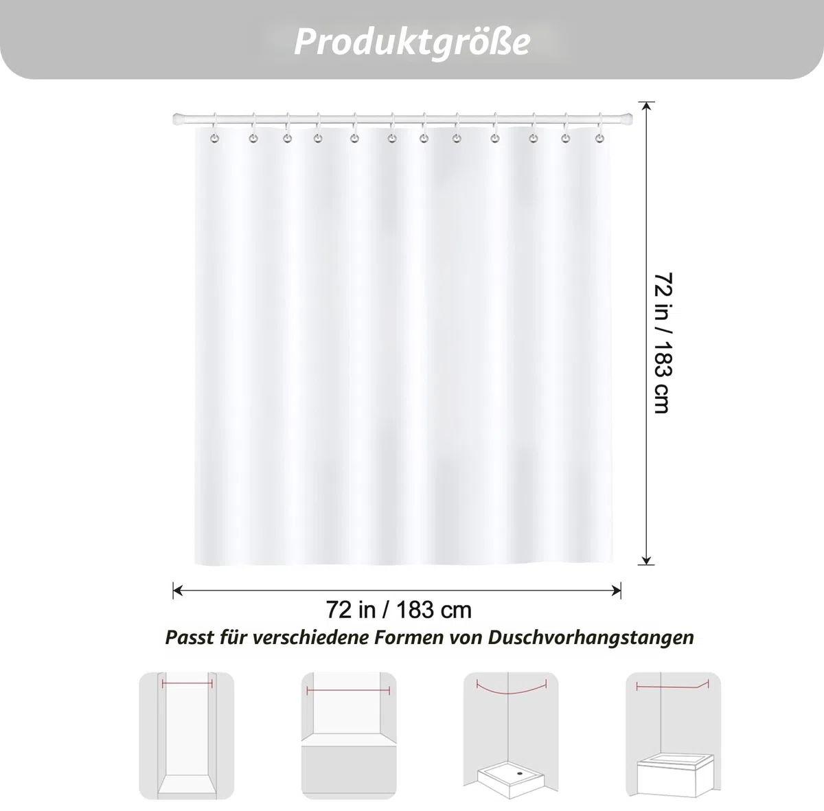 Bonhause Duschvorhang Grüne Blätter Tropische Pflanze Duschvorhänge 180 x 180 cm Anti-Schimmel Wasserdicht Polyester Stoff Waschbar Bad Vorhäng für Badzimmer mit 12 Haken