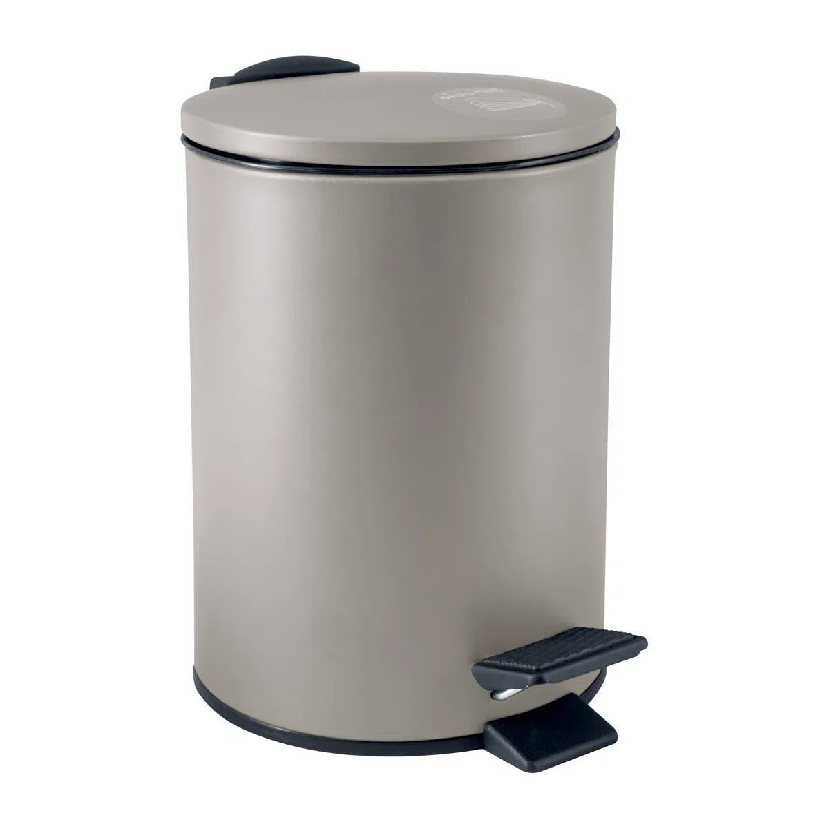 Spirella Kosmetikeimer 3 Liter Edelstahl mit Absenkautomatik und Inneneimer Adelar Badezimmer Mülleimer Softclose Abfalleimer Taupe, 3 litres